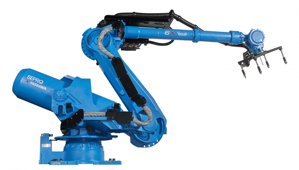 El robot de brazo articulado de 6 ejes 6X-400, producto de una reciente asociacin de fabricacin con Yaskawa Motoman...