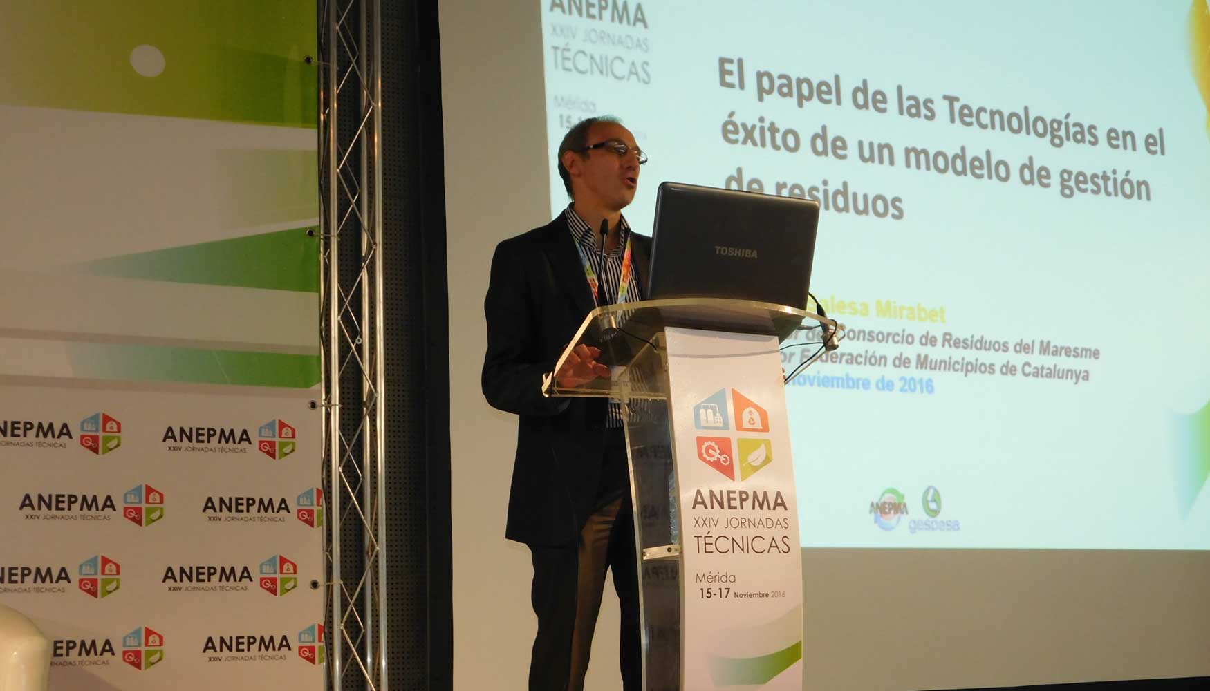 Intervencin de Carles Salesa, director del Consorcio de Residuos del Maresme, en las XXIV Jornadas Tcnicas de Anepma