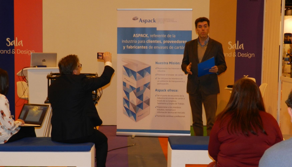 Alejandro Garca, presidente de Aspack, durante la presentacin del nuevo Plan Estratgico de la entidad en Empack 2016...