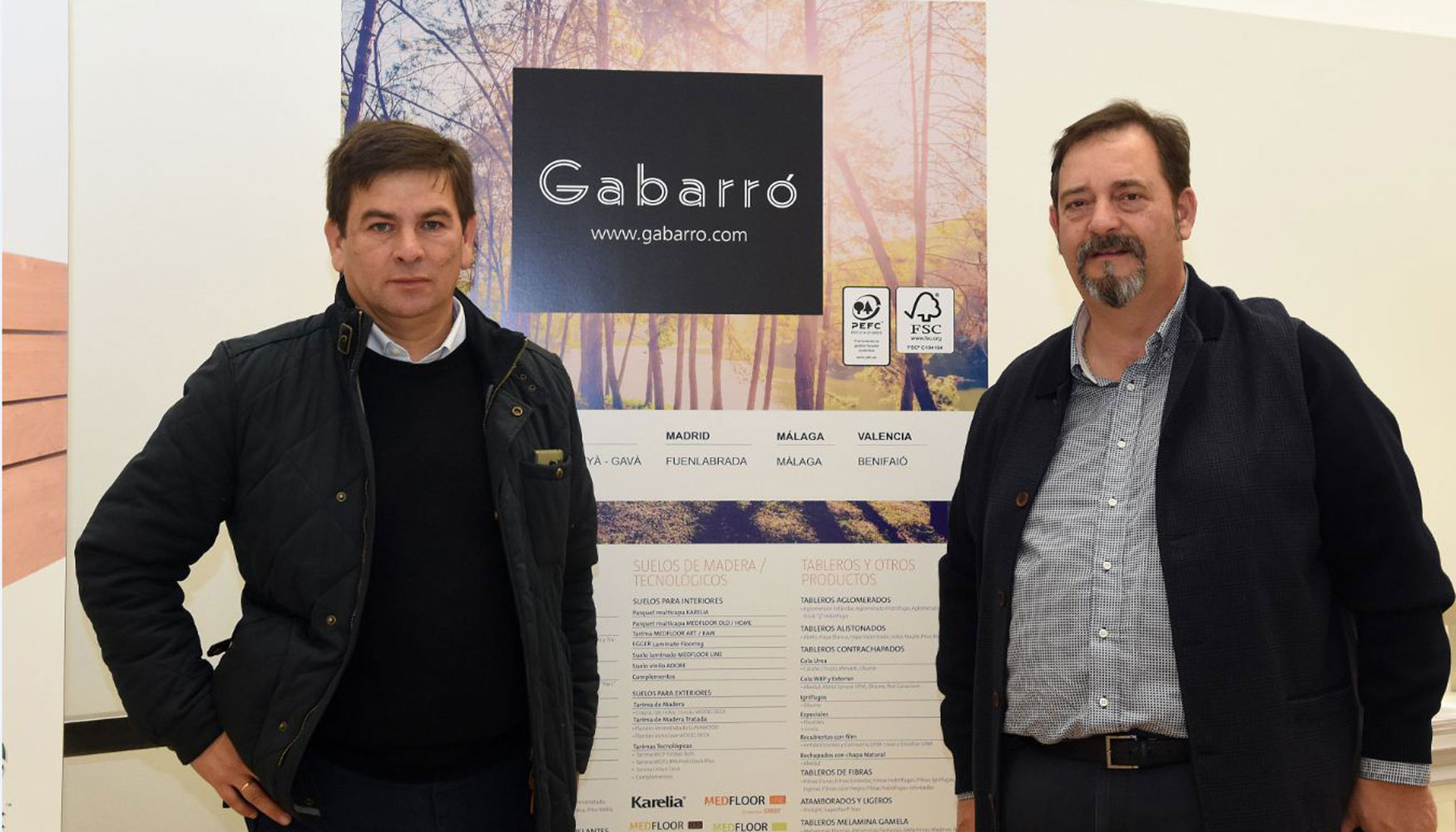 Javier Sierra, delegado comercial de Gabarr en la Zona Norte, y Luis Carballo, comercial de la compaa en Galicia