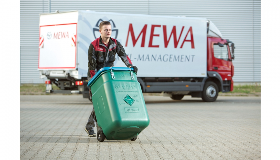 El servicio logstico de Mewa recoge a sus clientes los paos sucios tras su uso