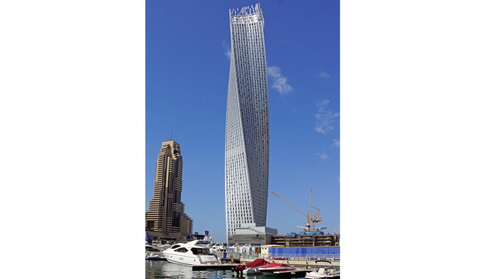 Cayan Tower, un edificio de referencia de Dubai Marina