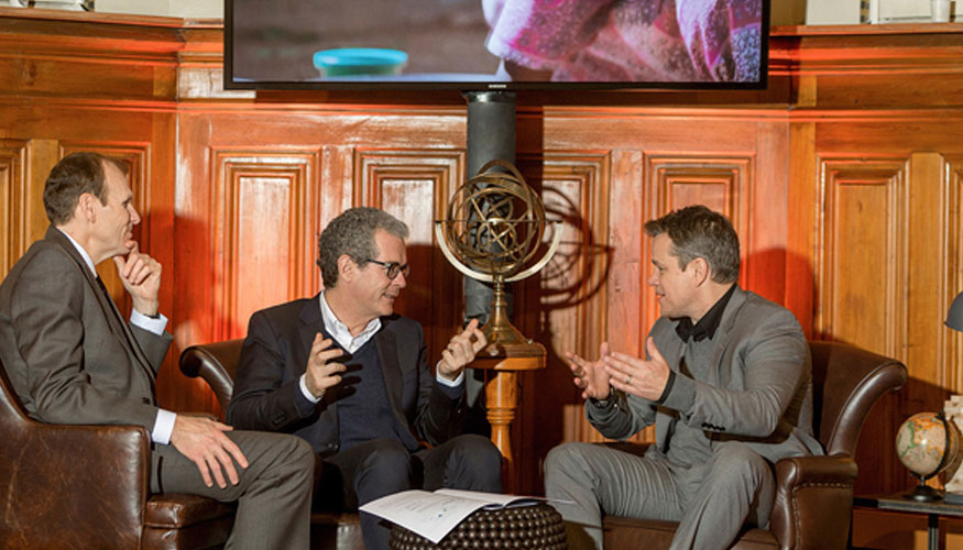 Encuentro entre Pablo Isla y los responsables de Water.org, Matt Damon y Gary White, en el marco del Foro Econmico Mundial de Davos 2017...