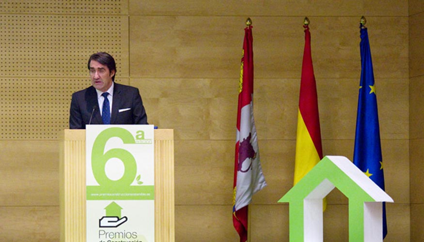 Juan Carlos Surez-Quiones, consejero de Fomento y Medio Ambiente de Castilla y Len, en la entrega de los VI Premios de Construccin Sostenible...