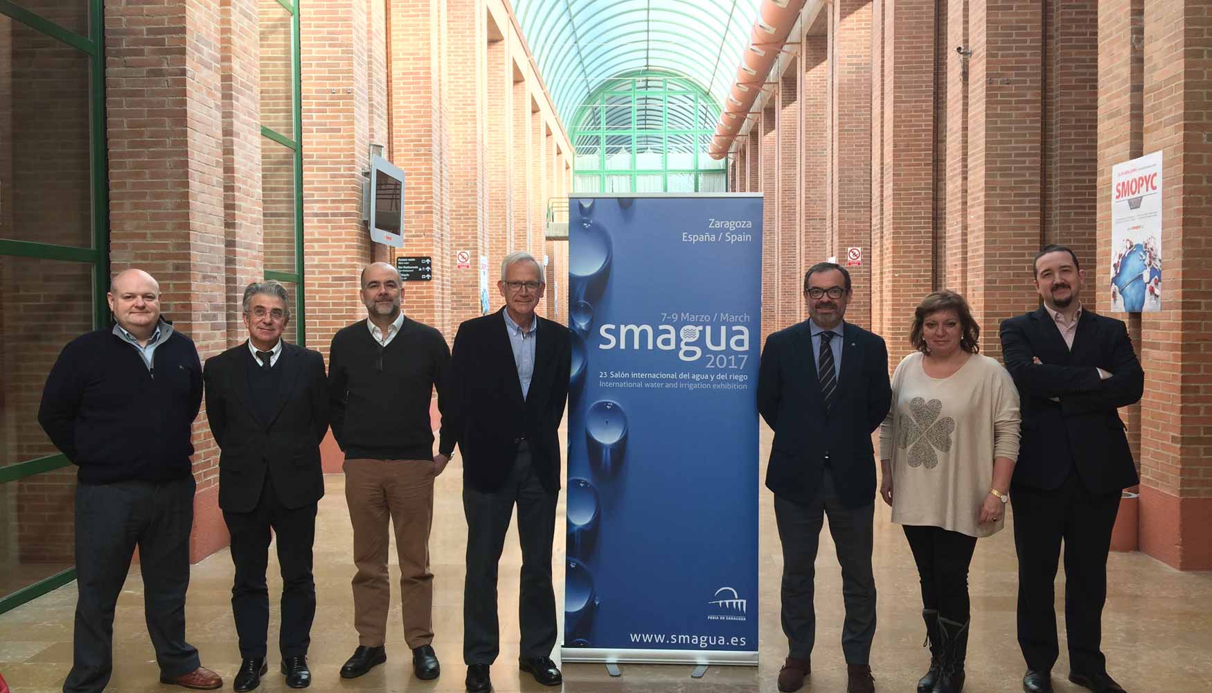 Jurado del Concurso de Novedades Tcnicas de Smagua y equipo de Feria de Zaragoza