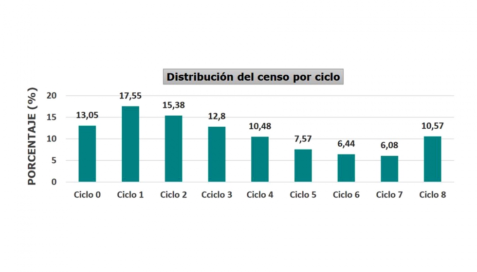 Grfica 6. Distribucin del censo por ciclos