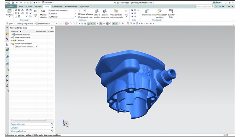 Figura 24. Visualizacin del fichero STL en el software Siemens Nx