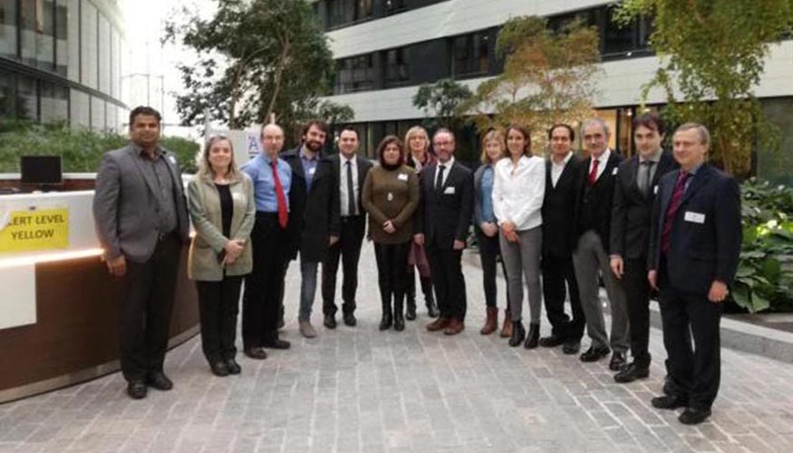 Los socios del Consorcio Nanotund3D en la reunin del proyecto celebrada en el Covent Garden de la Comisin Europea el pasado da 2 de febrero...