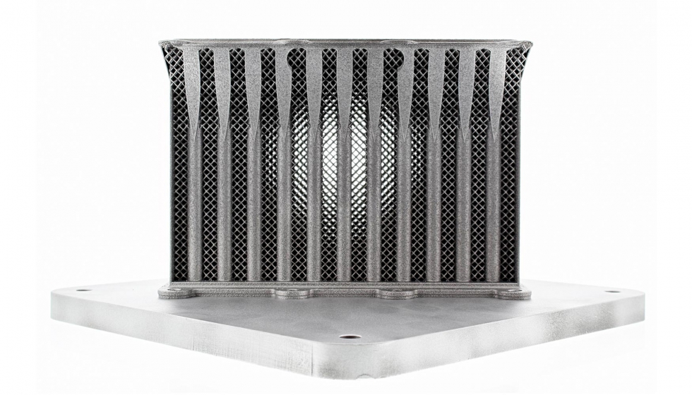 Ejemplo de radiador para automvil fabricado mediante impresin 3D de metal