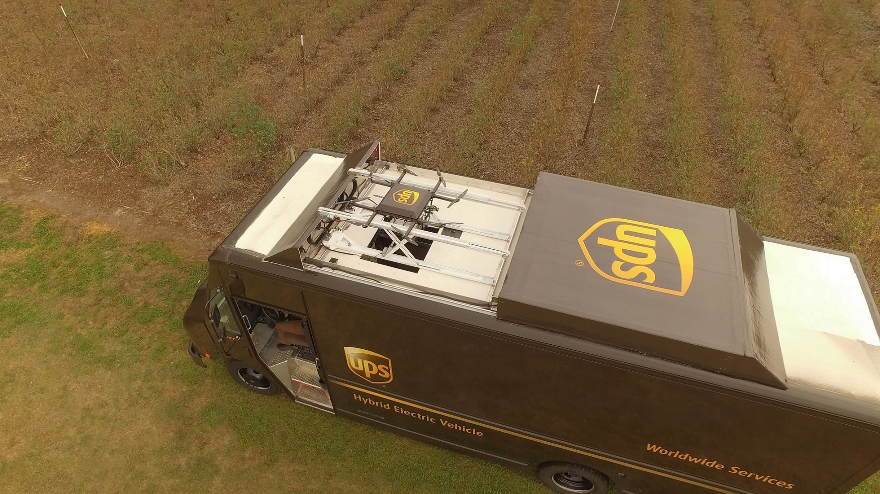 En la ltima prueba UPS ha colaborado con el fabricante de drones lanzados desde camiones, Workhorse Group
