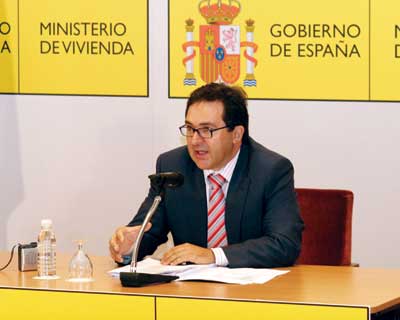 Rafael Pacheco, director general de Poltica de Vivienda del Ministerio, durante el acto de presentacin de los datos