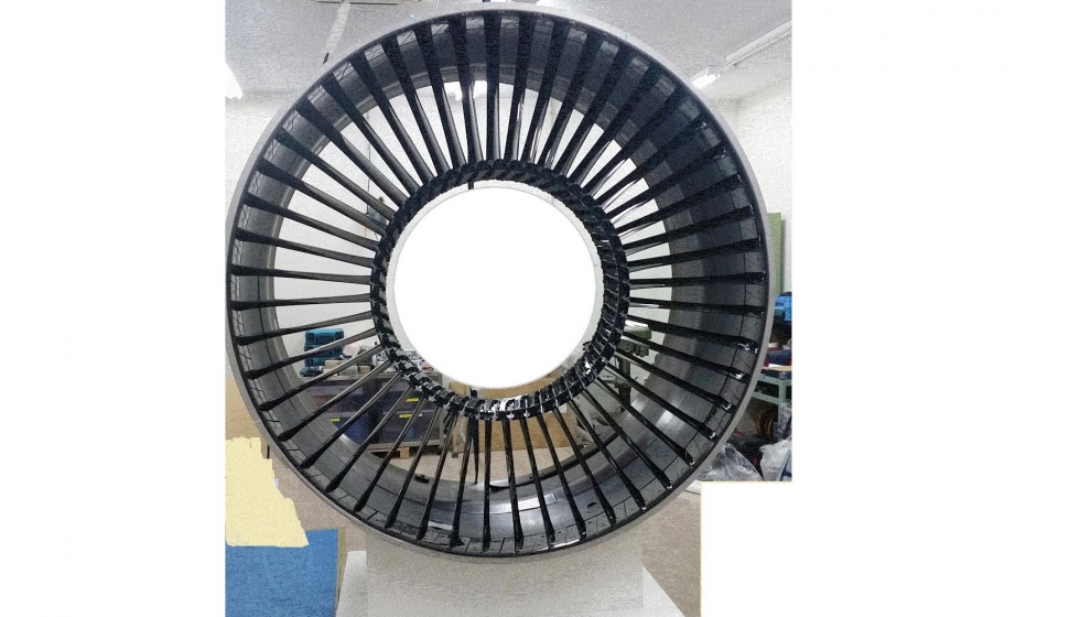 IHI Corporation (Japn) Innovador sistema de ventiladores de material compuesto para motores de aviacin. Foto: JEC Group/IHI Corporation...