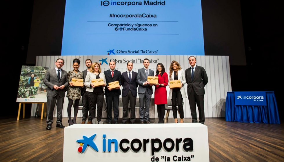 Premiados del Programa Incorpora de la Obra Social la Caixa en la Comunidad de Madrid