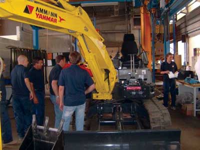 Mounting of the Yanmar backhoe loaders