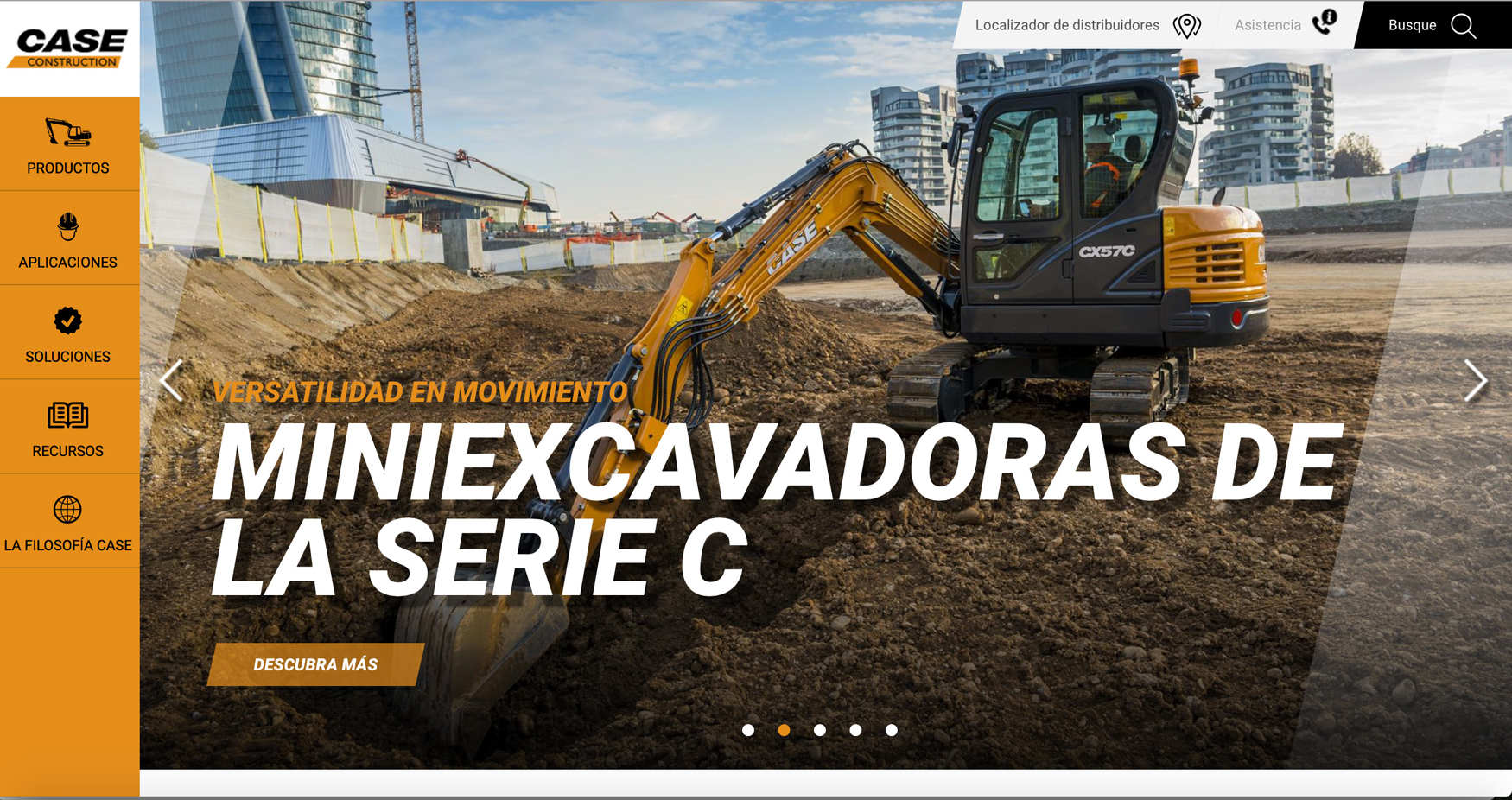 Nueva web de Case Construction Equipment