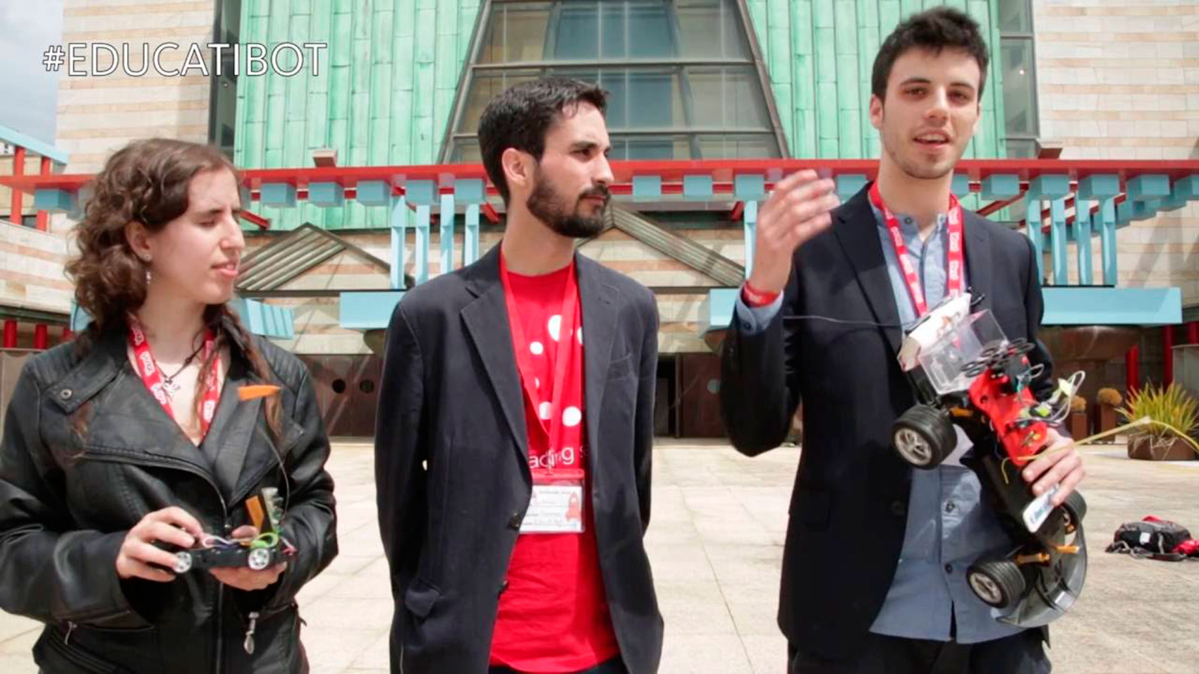 Mara Ruano, Guillermo Lobato y Sergio Mrquez, promotores de Educatibot