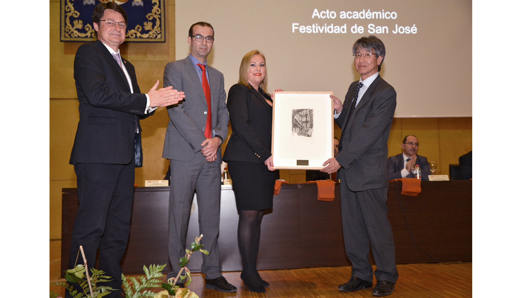 Acto de entrega a Himoinsa del premio Mateo Vodopich de la Universidad Politcnica de Cartagena (UPCT)