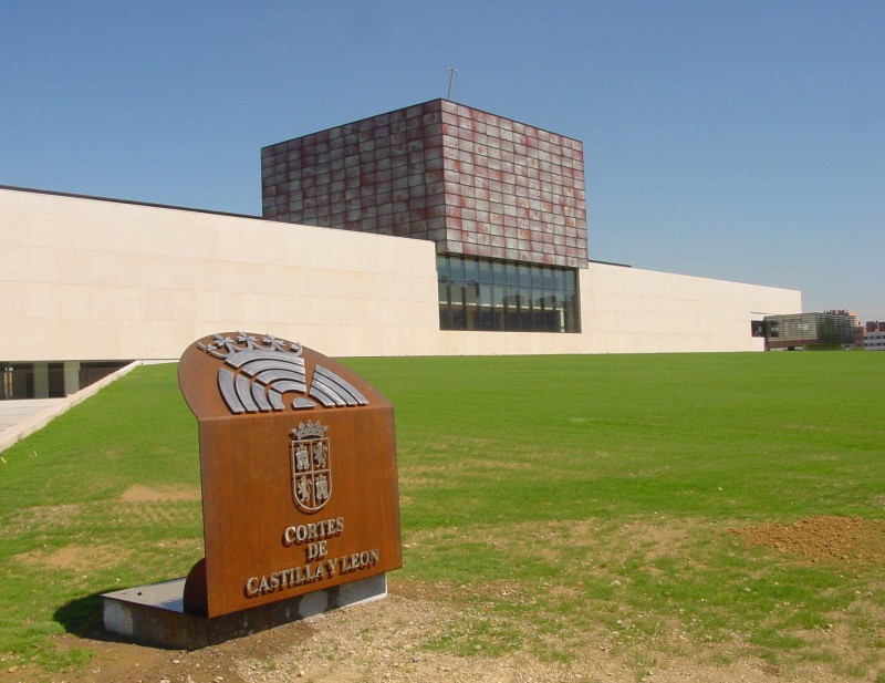 Imagen exterior de las Cortes de Castilla y Len, ubicadas en Valladolid