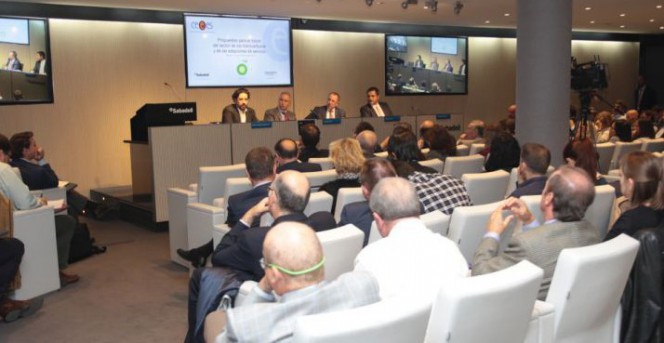 El auditorio de la sede social del Banco de Sabadell en Madrid fue el escenario del debate