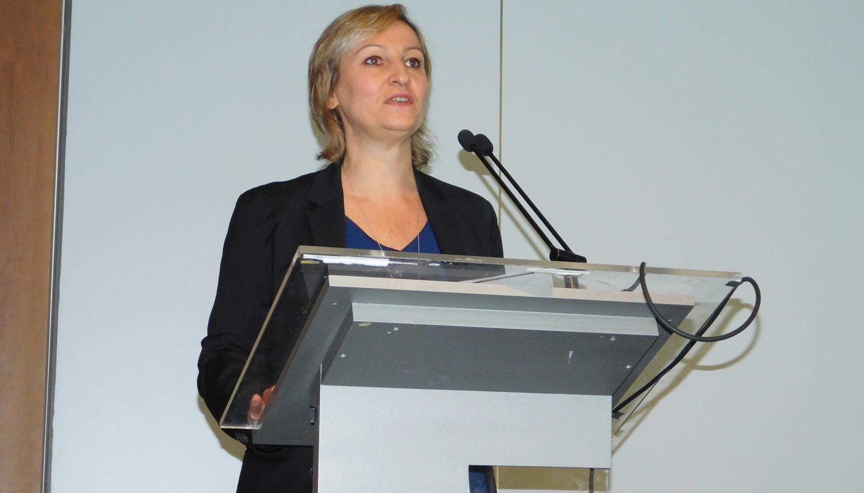 Catherine Rousselot durante la presentacin a los medios de la prxima edicin del Mundial de la Construccin celebrada el pasado 21 de marzo en la...