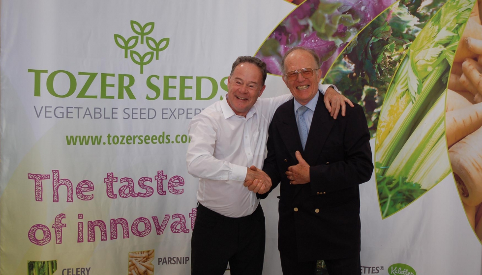 De izq. a dcha.: Steven Winterbottom, general manager de Tozer Seeds, y Peter Dawson, propietario de la compaa