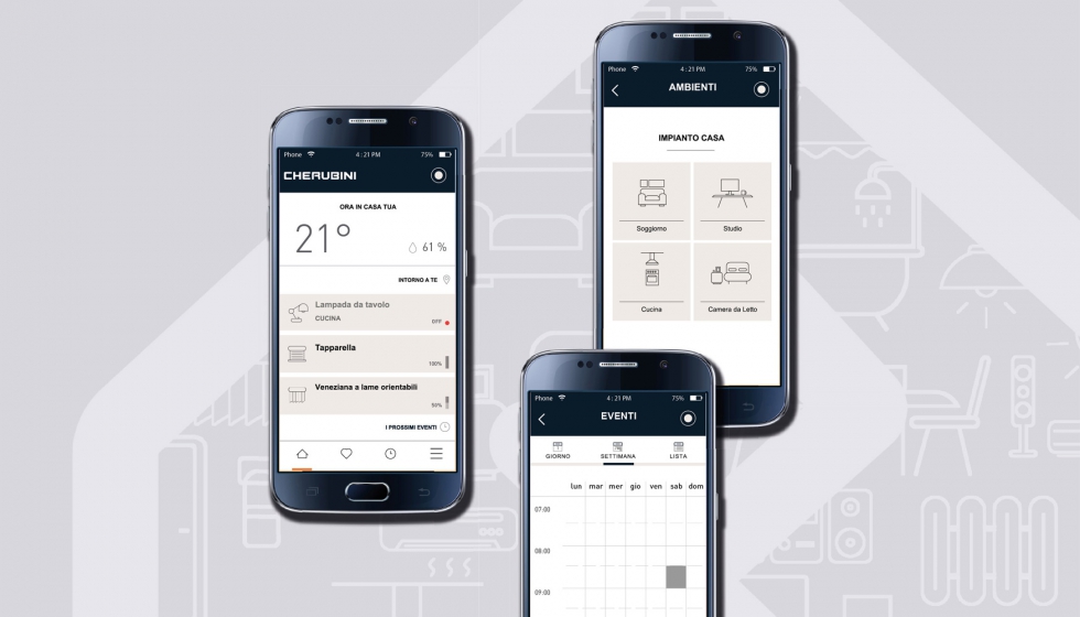 Cherubini ha desarrollado su tecnologa Bluetooth, con la cual desde el 'smartphone' se pueden gestionar los dispositivos del hogar...