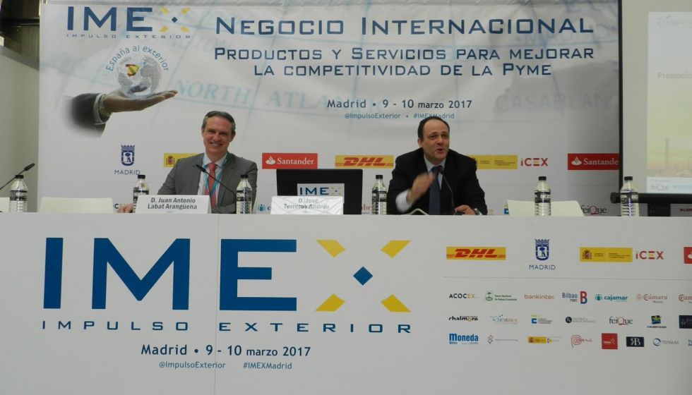 Juan Antonio Labat, director general de Feique (izquierda) y Jos Terreros, director de la Feria Impulso Exterior, IMEX...