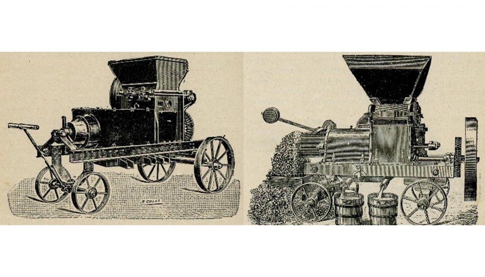 Prensa continua de Colin (Fuente: BRUNET, R., 1921) y Prensa continua de Mabille (BRUNET, R., 1921)