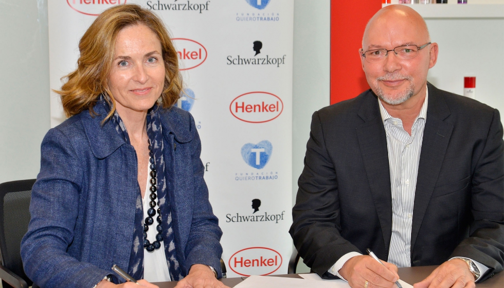 Patricia Estany, Fundacin Quiero Trabajo, y Rodolfo Schornberg presidente de Henkel Ibrica