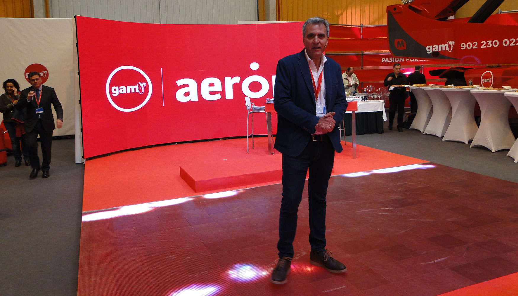 Jos Antonio Aguado, product manager de Energa en GAM, durante la presentacin en Smopyc de Aern by GAM