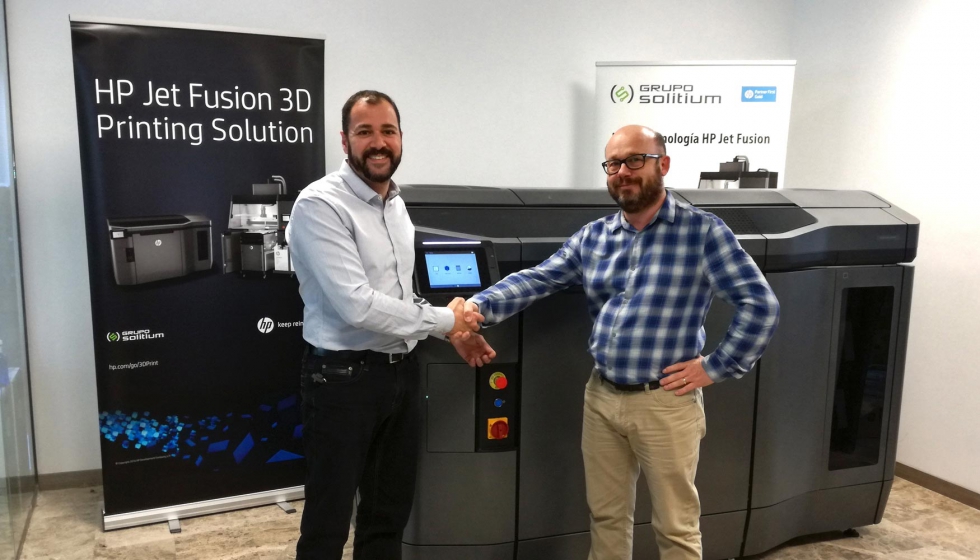 Finalizacin de la instalacin de la impresora 3D HP Jet Fusion en el centro de innovacin de Solitium en Valencia...