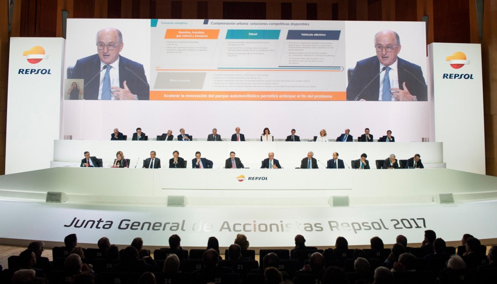 Imagen de la Junta General de Accionistas de Repsol celebrada el 19 de mayo en Madrid