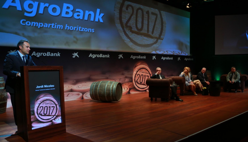 Jordi Nicolau, director territorial de CaixaBank en Barcelona, durante su intervencin en la jornada AgroBank