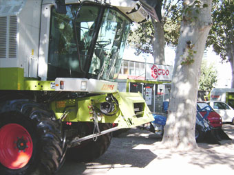 Egido agricultural machinery exhibited a wide backhoes Terex...