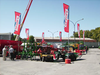 Machinery agricultural Segus exhibited at the booth of the Fira de Sant Miquel of Lleida an inventory of all their products...