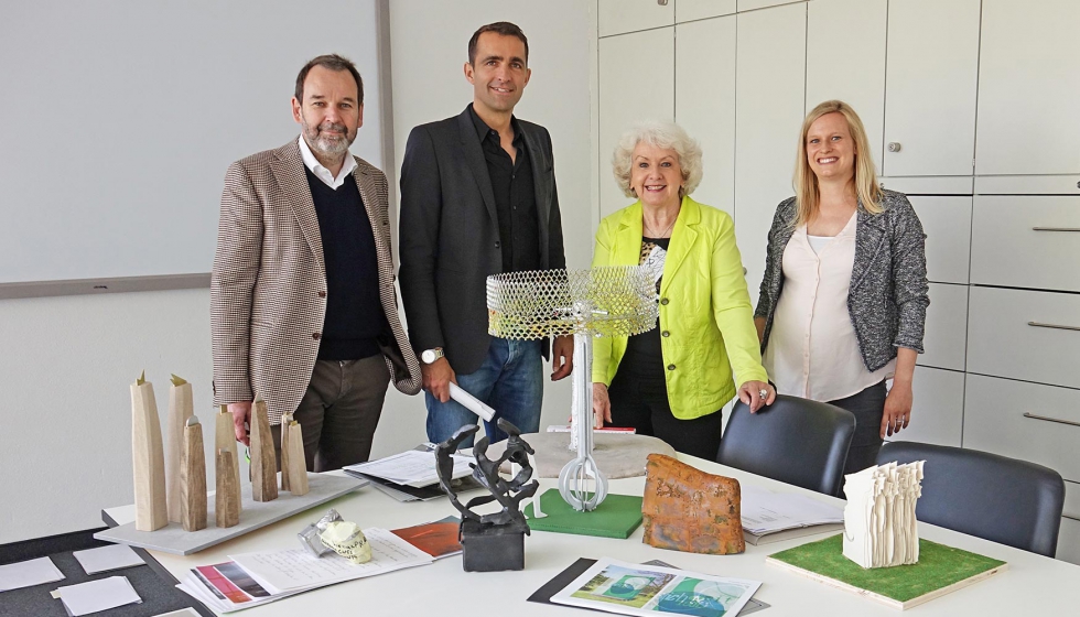 Miembros del jurado del premio de Salamander (de izquierda a derecha): Daniel Brg, Gtz Schmiedeknecht, Isolde Egger y Anja Gschnaller...