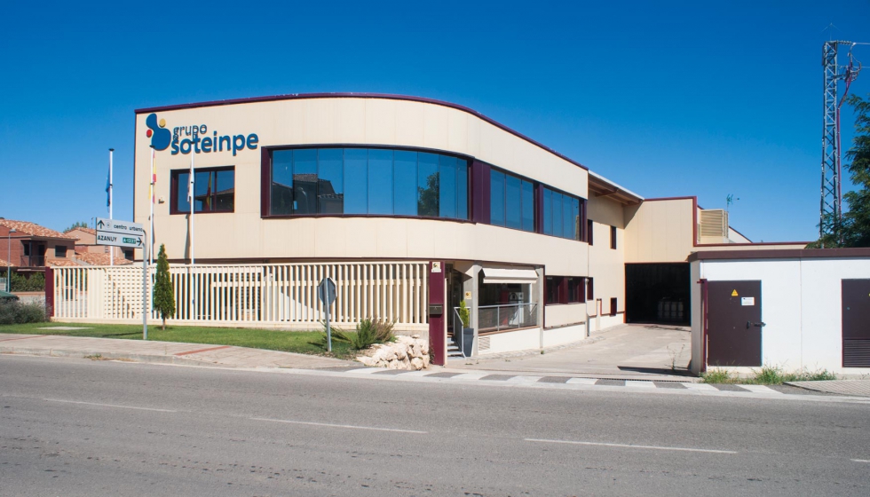 Fachada de la sede central de Soteinpe, ubicada en Almunia de San Juan, Huesca