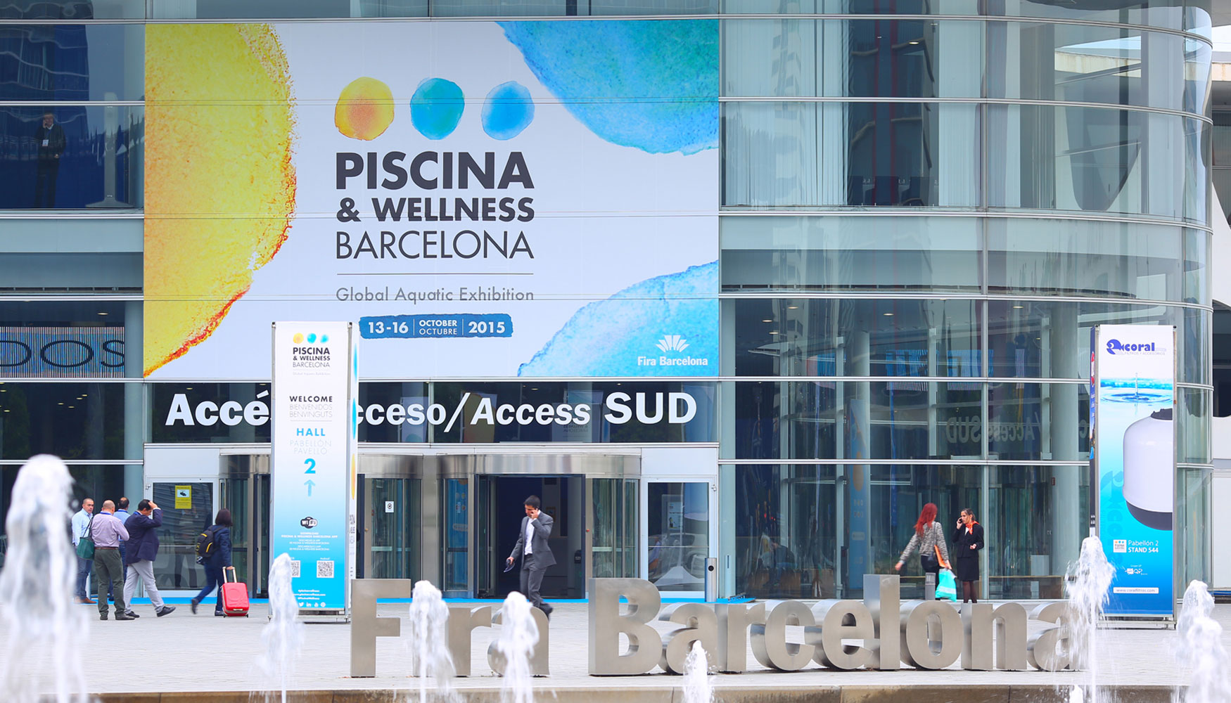Accesos al saln Piscina Wellness & Barcelona 2015