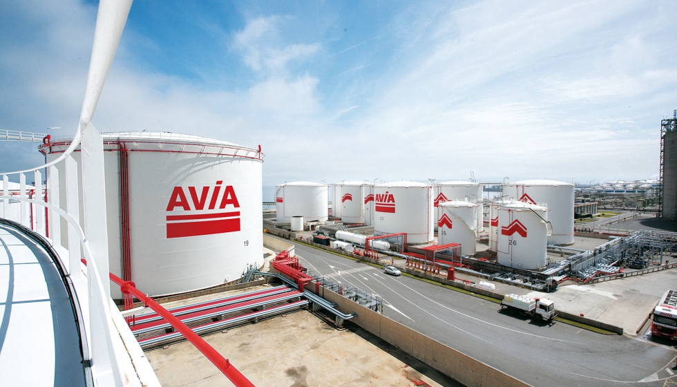 Imagen de la terminal de carburantes que Avia tiene en Zirbena, Vizcaya
