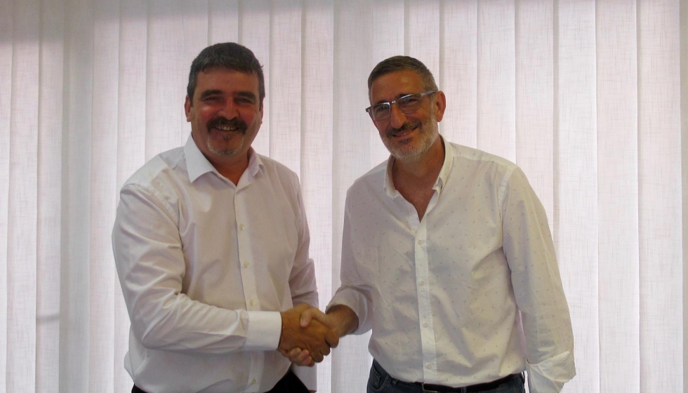 Giuseppe Gastaldi y Jose Luis Josa en las nuevas instalaciones de Ati System
