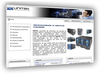  www.unitekpoweronline.com se convierte en el nuevo nexo de unin entre la compaa y sus clientes y socios