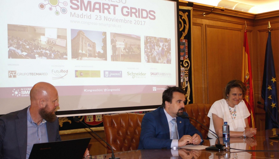 Inauguracin Lanzamiento IV Congreso Smart Grids con Stefan Junestrand, director del Congreso Smart Grids, Csar Franco Ramos...