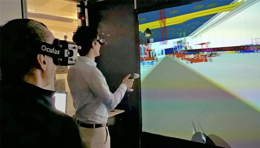 Gracias a unas gafas 3D con obturador activo, varios usuarios pueden experimentar al mismo tiempo la imagen proyectada en tres dimensiones...