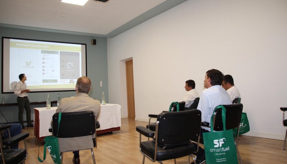 Joaquim Molera en un momento de la presentación de Smartfuel