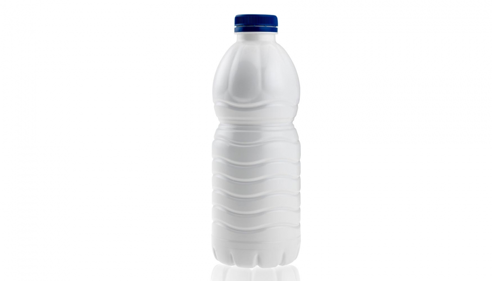 La botella de leche consta de dos capas de PET...
