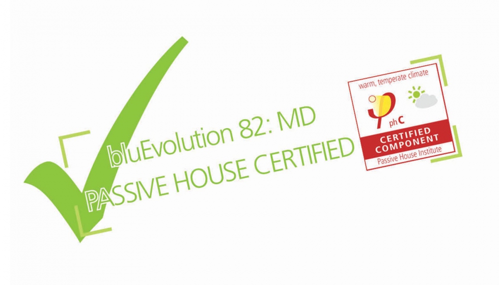 Certificado del Instituto Passive House para el sistema Brgmann bluEvolution 82: MD de Salamander