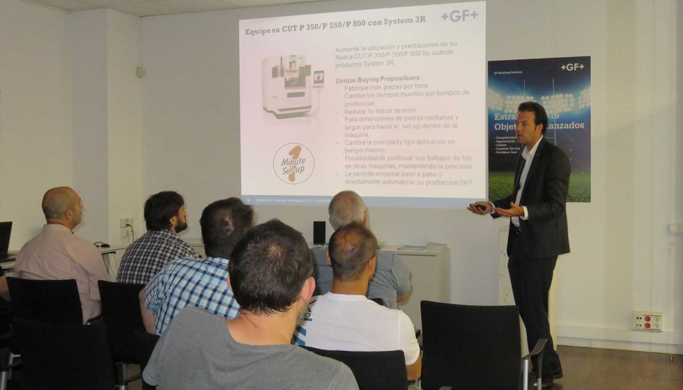 Ferran Santandreu, director comercial Espaa y Portugal en GF Machining Solutions, expuso las ventajas de integrar System 3R ala nueva CUT P...