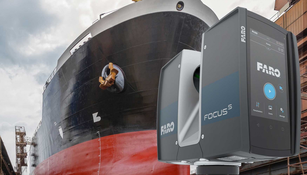 La digitalizacin de cascos de barcos en dique seco, otro ejemplo de aplicacin tpico del escner lser FocusS 70...