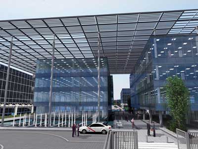 Vista de la entrada principal del parque San Fernando