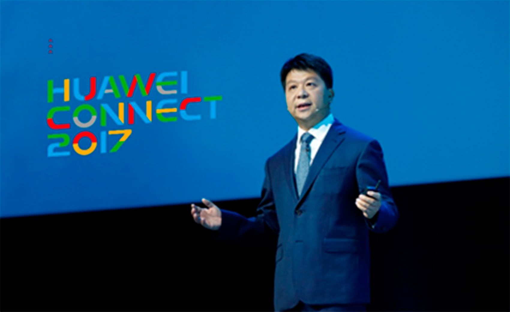 Guo Ping, CEO rotatorio de Huawei, durante su intervencin en Huawei Connect